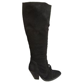 Paul & Joe Sister Hohe Wildlederstiefel Schwarz