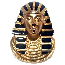 Autre Marque Erwin Pearl Egyptian Revival Pharao Brosche Anhänger