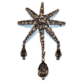 Rochas Paris Starburst Strass-Brosche