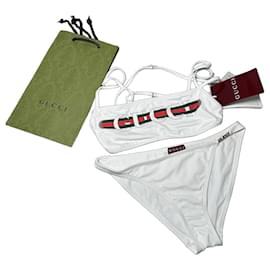 Gucci Bikini Set Weiß Logo Größe S