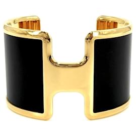 Hermès Olympe Bangle Black and Gold