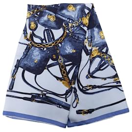 Sciarpa in seta Hermès Blue Brides Rebelles 90
