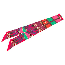 Hermès Pink Mors a Jouets Seidentuch Twilly