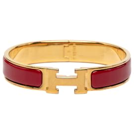 Bracciale Hermès Red Narrow Enamel Clic H PM