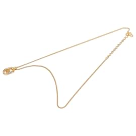 Collana con pendente ovale con logo CD placcato oro Dior Gold