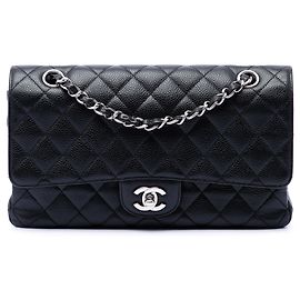 Chanel Black Medium Classic Caviar Double Flap