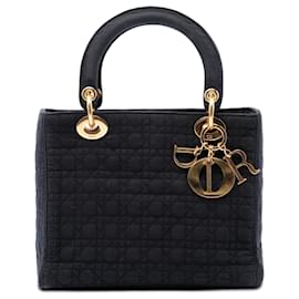 Dior Black Medium Nylon Microcannage Lady Dior