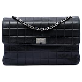 Chanel Black Chocolate Bar Lambskin Reissue 2.55 Single Flap