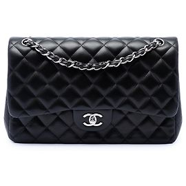 Chanel Black Jumbo Classic Lambskin Double Flap