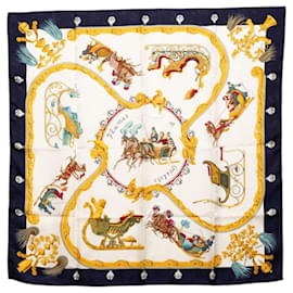 Hermes Carre 90 Plumes et Grelots Scarf - Hermès