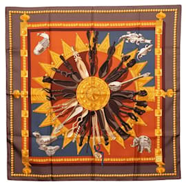 Hermès Hermes Carre 90 Cuillers D'AFRIQUE Pañuelo