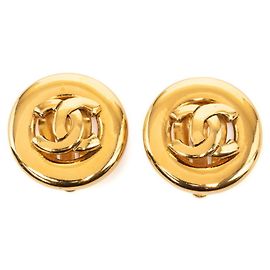 Orecchini a clip rotondi Chanel Coco Mark Vintage