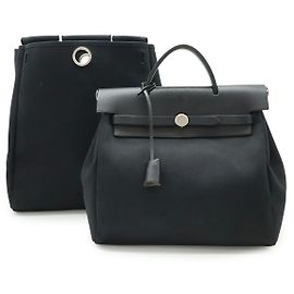 Hermès Borsa a 2 modi Hermes HerbagPM Toile Officier Leather
