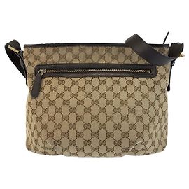 Gucci GG Canvas Leather Shoulder Bag
