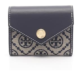 Portafoglio a tre pieghe in pelle T Monogram Tory Burch
