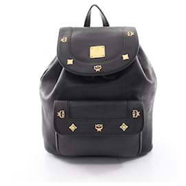 MCM Rucksack aus schwarzem Leder