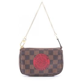 Louis Vuitton Mini Pochette Accessoires Damier Ebene Handbag