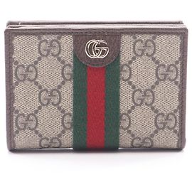 Portafoglio bifold Gucci Ophidia GG Supreme in pelle