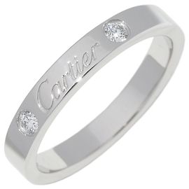 Bague C de Cartier en Pt950 et Diamant Taille 52
