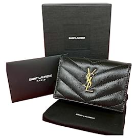 Portefeuille trifold en cuir Saint Laurent Paris - Yves Saint Laurent