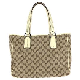 Borsa Tote in tela GG e pelle Gucci