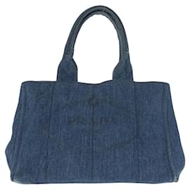 Prada Denim Canapa Tote mit Dreieckslogo
