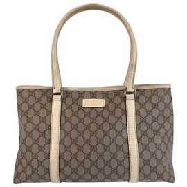 Gucci GG Supreme Canvas Leder Tote Bag