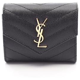 Portefeuille en cuir Cassandra de Saint Laurent Paris - Yves Saint Laurent