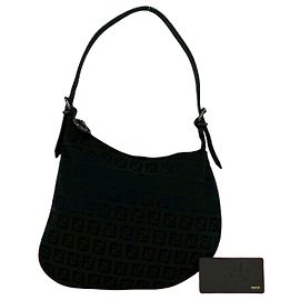 Borsa a tracolla Fendi Zucchino in tela e pelle