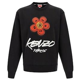 Kenzo Boke Flower Sweatshirt Schwarz Baumwolle