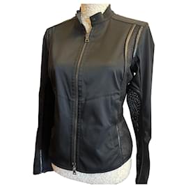 Prada Bikerjacke aus Nylon in Schwarz