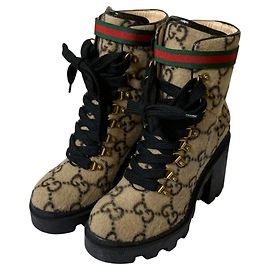 Gucci GG Shearling Wollknöchelstiefel