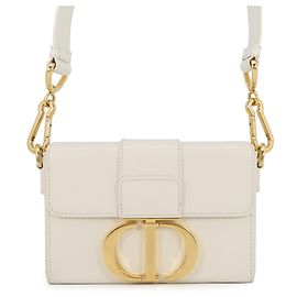 Borsa Christian Dior 30 Montaigne in pelle Box bianca