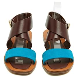Celine Sandalen 2-tönig EU38.5 Phoebe Philo 2-tönige flache Sandalen UK5.5 US8 Céline