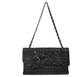 Chanel Camellia No.5 Chain Flap in agnello trapuntato Large