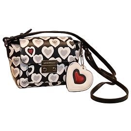 Emporio Armani Heart Print Leather Crossbody Bag