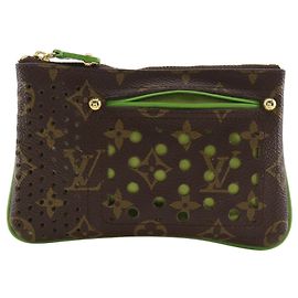 Louis Vuitton Pochette Plate Perforated Monogram Canvas PM