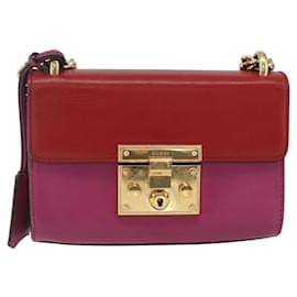 Borsa a Spalla Gucci Padlock NM GG in Tela Rivestita e Pelle Medium