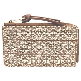 Tarjetero y monedero en lona jacquard Anagram Loewe
