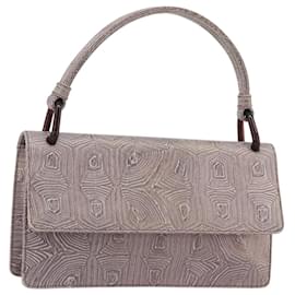 Borsa a mano PRADA in pelle viola argento Auth am12034V