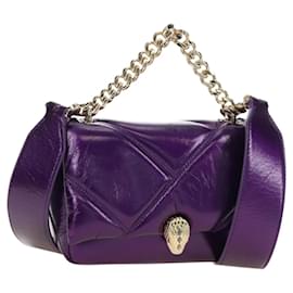 Bulgari Borsa a tracolla BVLGARI Serpenti Cabochon in pelle viola e oro Autentica 184409SAM