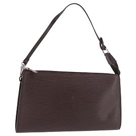 LOUIS VUITTON Epi Pochette Accessoires Cartera Mocha M5294D LV Auth 184652A