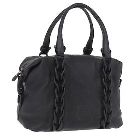 Borsa Salvatore Ferragamo in pelle nera argento ka4979