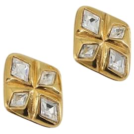 Orecchini CHANEL Metallo Tonalità Oro CC Auth bs35890 - Chanel