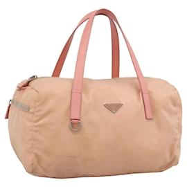 Borsa PRADA Nylon Rosa Argento Auth 189599