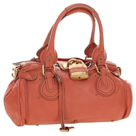 Chloé Borsa a mano Chloe Paddington in pelle Arancione Oro Argento Autentica am12020SAM