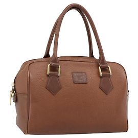 Borsa Burberry in pelle marrone oro Auth ep15010