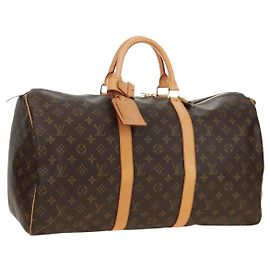 LOUIS VUITTON Monogram Keepall 50 Boston Bag M41426 LV Auth 188942SAV