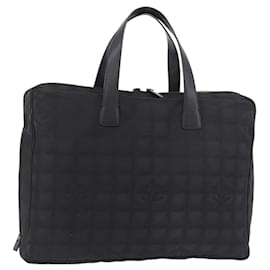 CHANEL Nuova Borsa a Mano Travel Line Nylon Nero CC Autentica ka5058