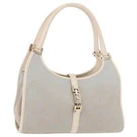 Borsa a mano Jackie GG Canvas Gucci azzurro chiaro oro 002 5068 Auth 190748